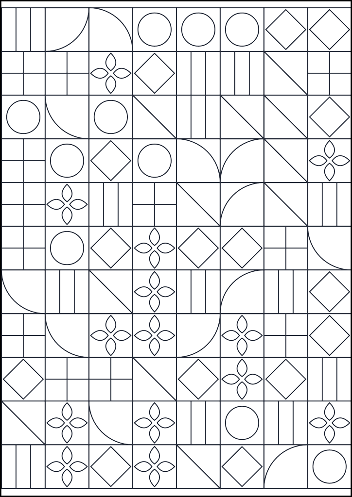 Ausmalbild Geometrisches Muster zum Ausmalen #397