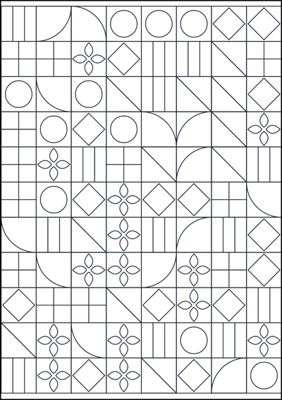 Ausmalbild Geometrisches Muster zum Ausmalen #397