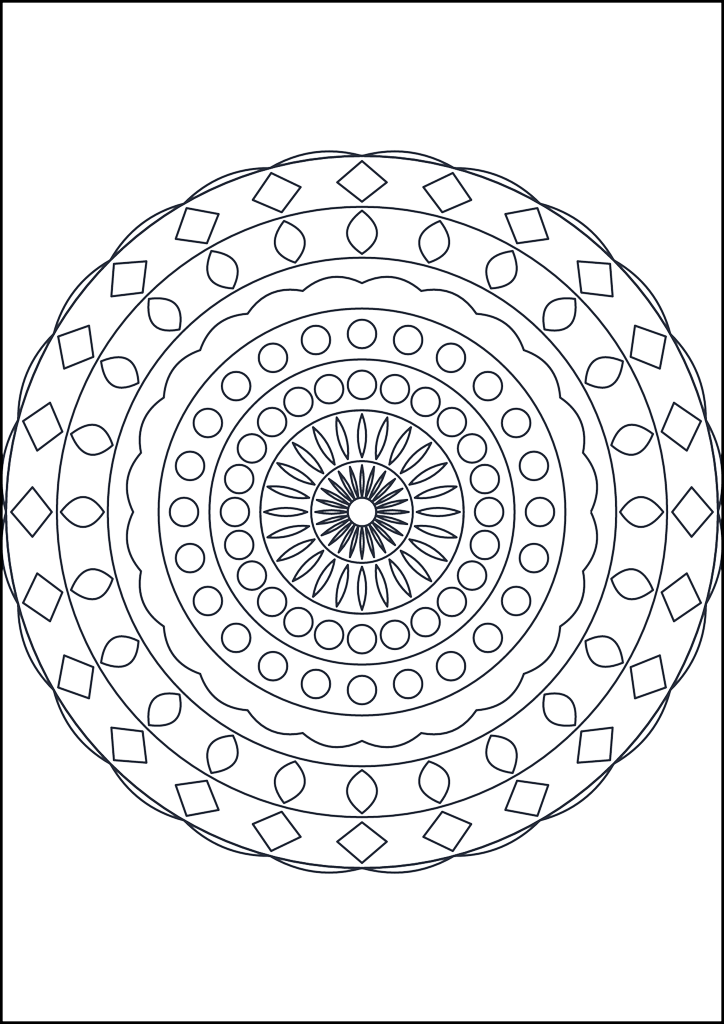 Dibujo para colorear Mandala para colorear #527