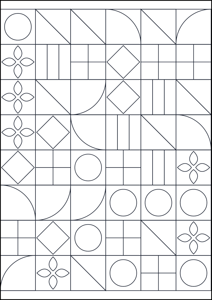 Ausmalbild Geometrisches Muster zum Ausmalen #476
