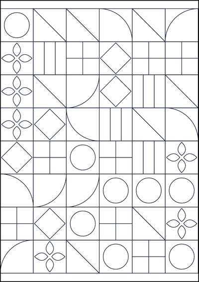 Ausmalbild Geometrisches Muster zum Ausmalen #476