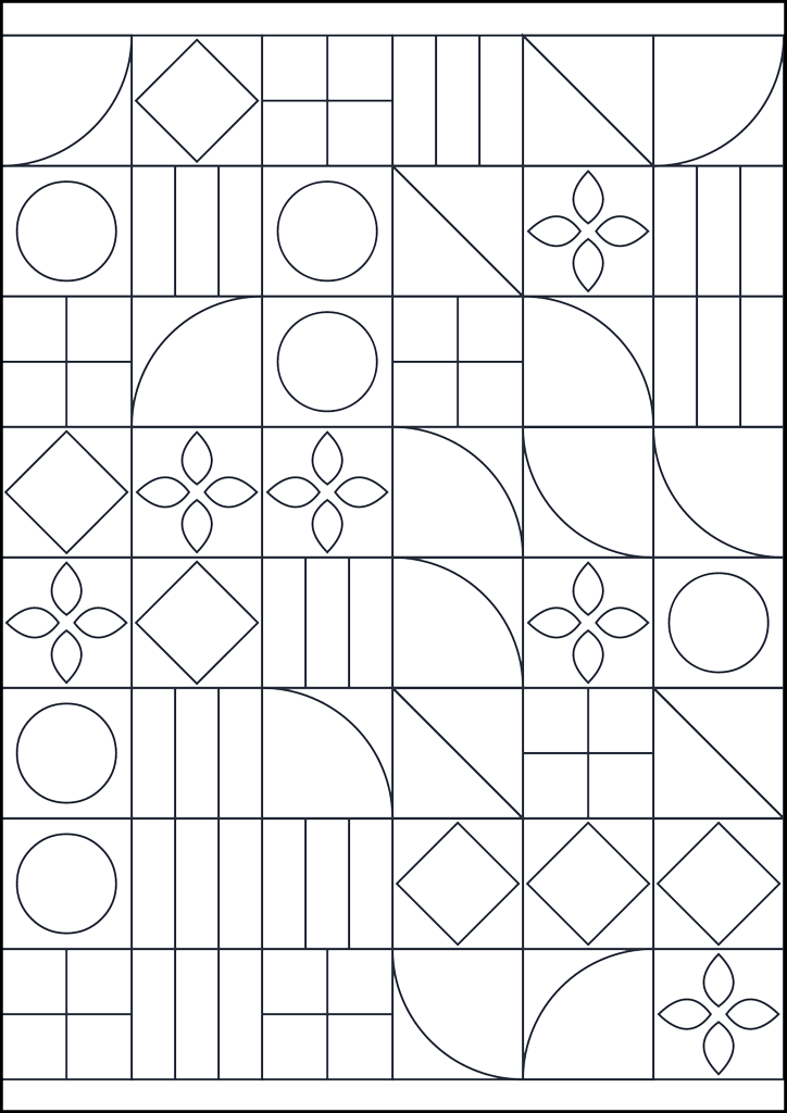 Ausmalbild Geometrisches Muster zum Ausmalen #510
