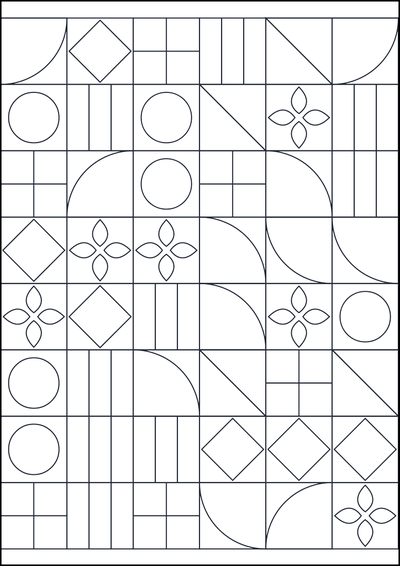 Ausmalbild Geometrisches Muster zum Ausmalen #510