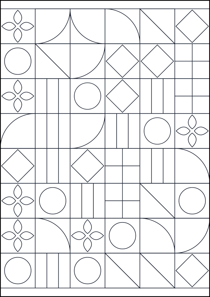 Ausmalbild Geometrisches Muster zum Ausmalen #153