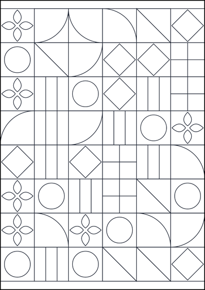 Ausmalbild Geometrisches Muster zum Ausmalen #153