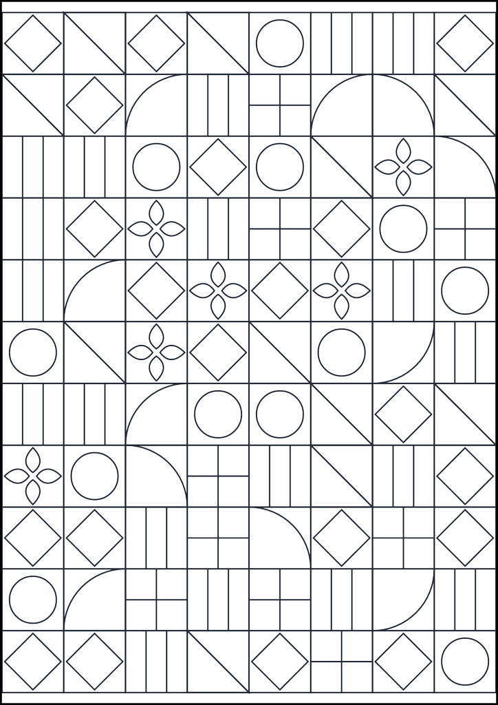 Coloring page Disegno geometrico da colorare #260