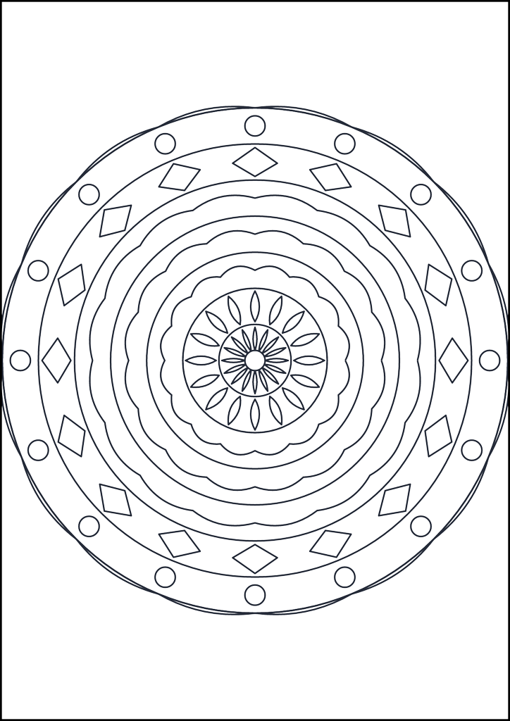 Coloring page Mandala da colorare #8