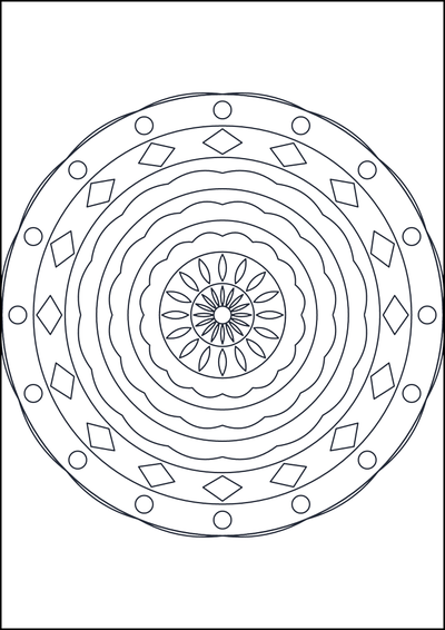 Coloring page Coloring mandala #8