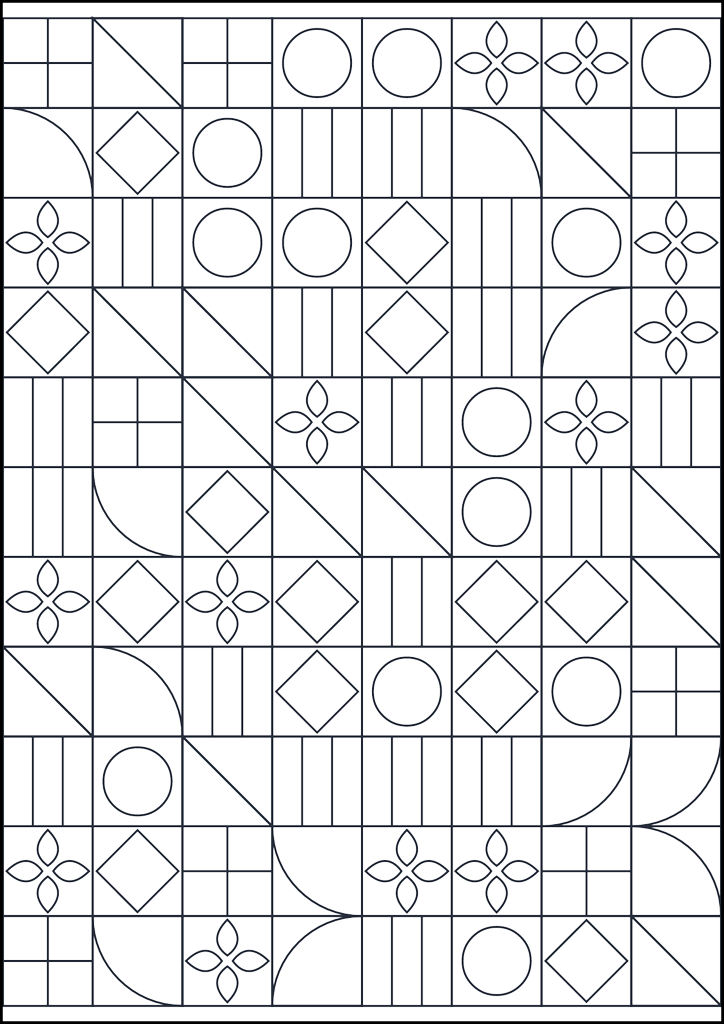 Ausmalbild Geometrisches Muster zum Ausmalen #849