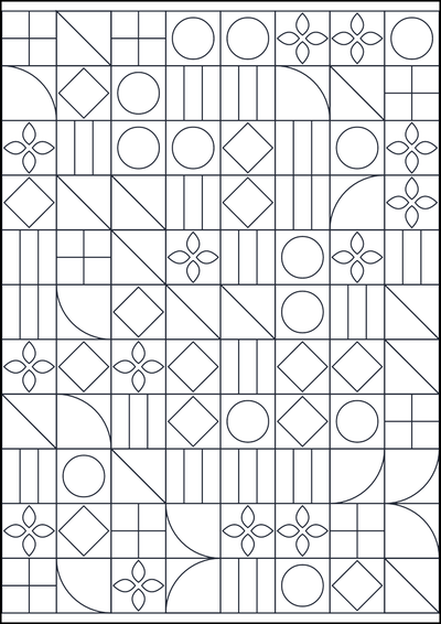 Ausmalbild Geometrisches Muster zum Ausmalen #849