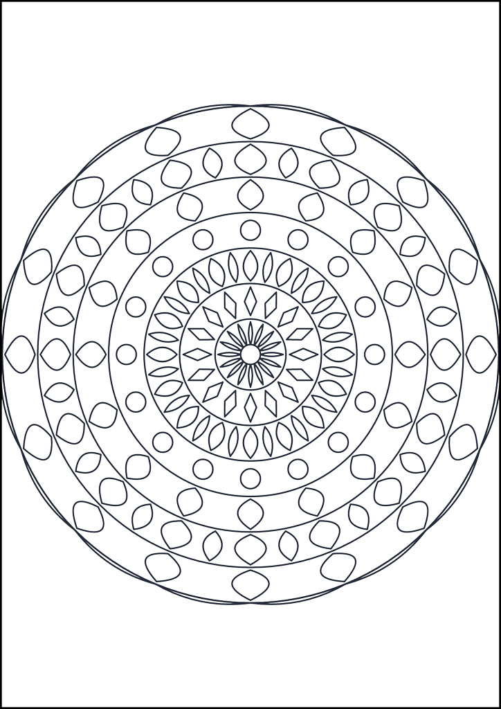 Ausmalbild Mandala zum Ausmalen #443
