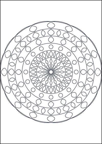 Ausmalbild Mandala zum Ausmalen #443