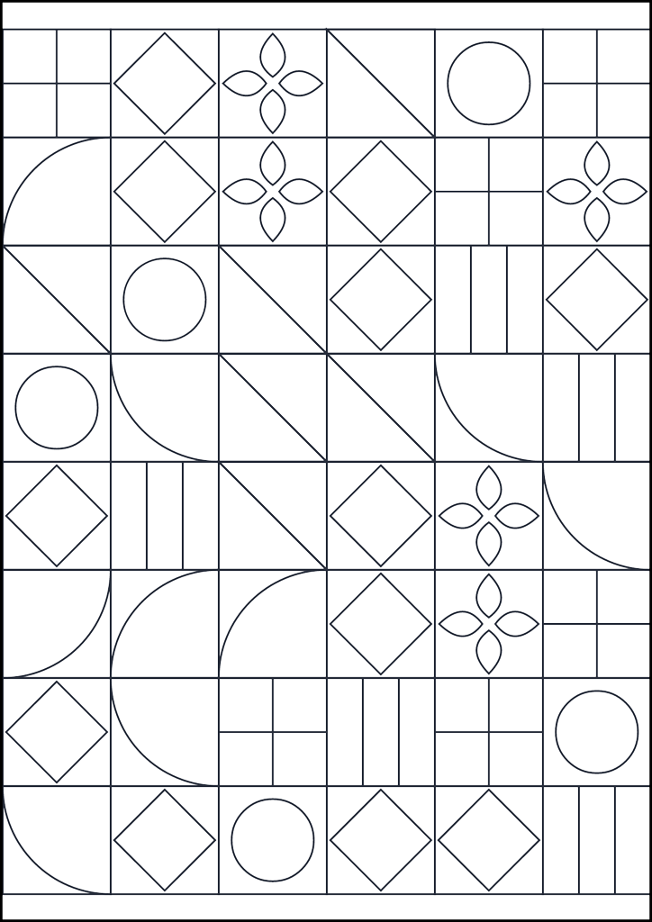 Ausmalbild Geometrisches Muster zum Ausmalen #734