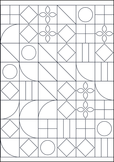 Ausmalbild Geometrisches Muster zum Ausmalen #734