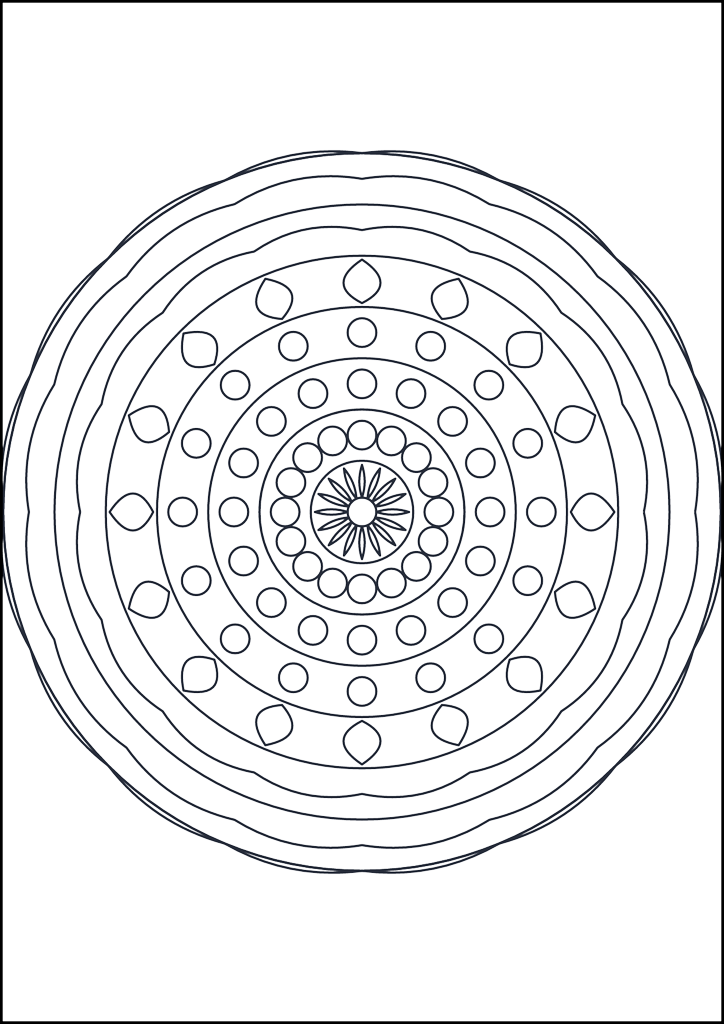 Coloring page Mandala da colorare #848