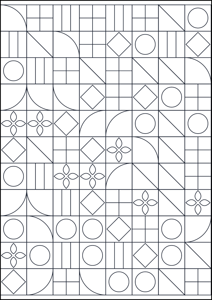 Dibujo para colorear Patrón geométrico para colorear #154