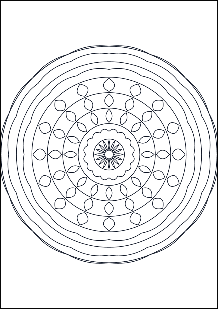 Coloring page Mandala da colorare #668