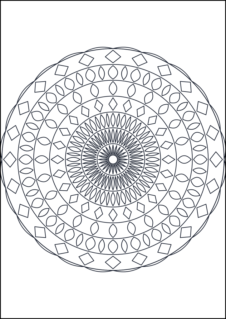 Ausmalbild Mandala zum Ausmalen #316