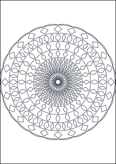 Ausmalbild Mandala zum Ausmalen #316