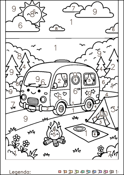Ausmalbild Malen nach Zahlen #110