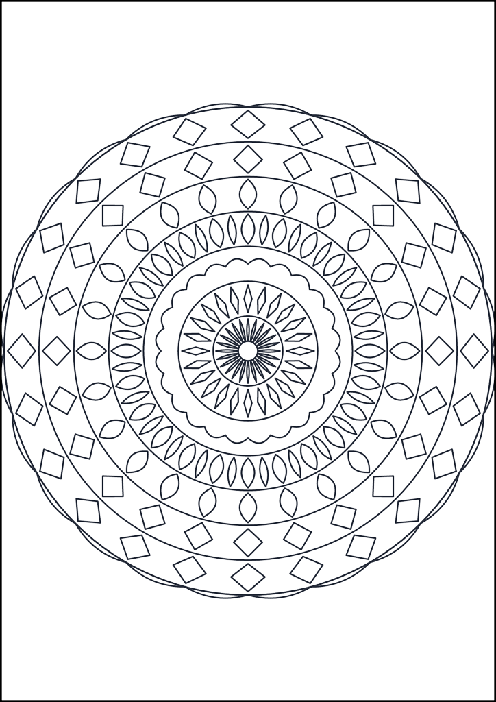 Coloring page Mandala da colorare #331