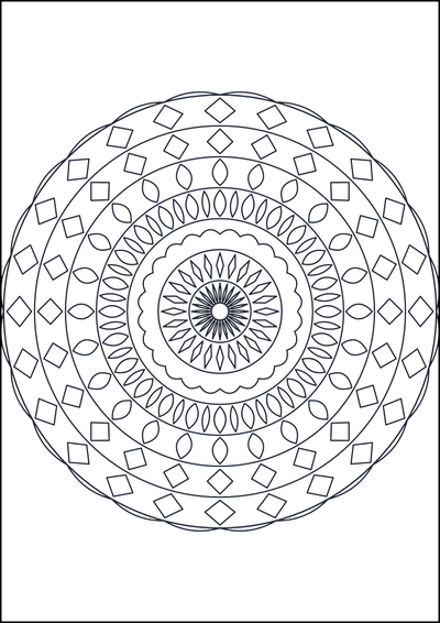 Coloring page Coloring mandala #331