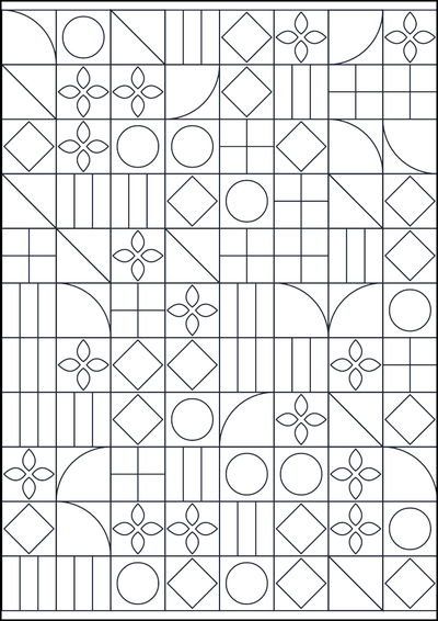 Kolorowanka Wzór geometryczny do kolorowania #123