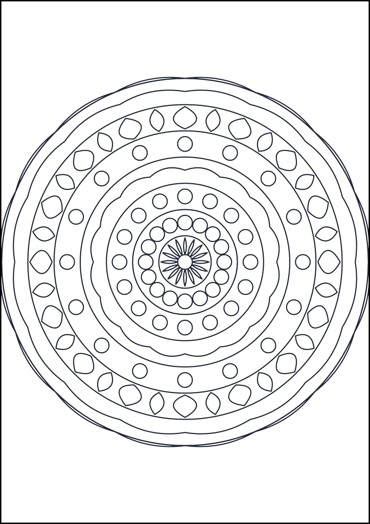 Ausmalbild Mandala zum Ausmalen #979