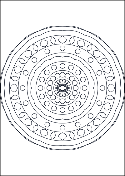 Ausmalbild Mandala zum Ausmalen #979