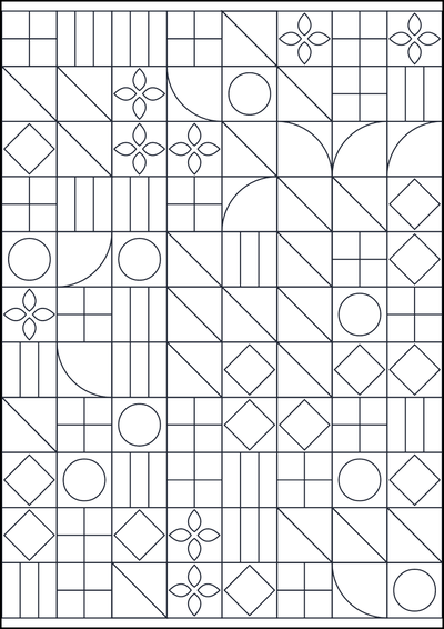 Ausmalbild Geometrisches Muster zum Ausmalen #779