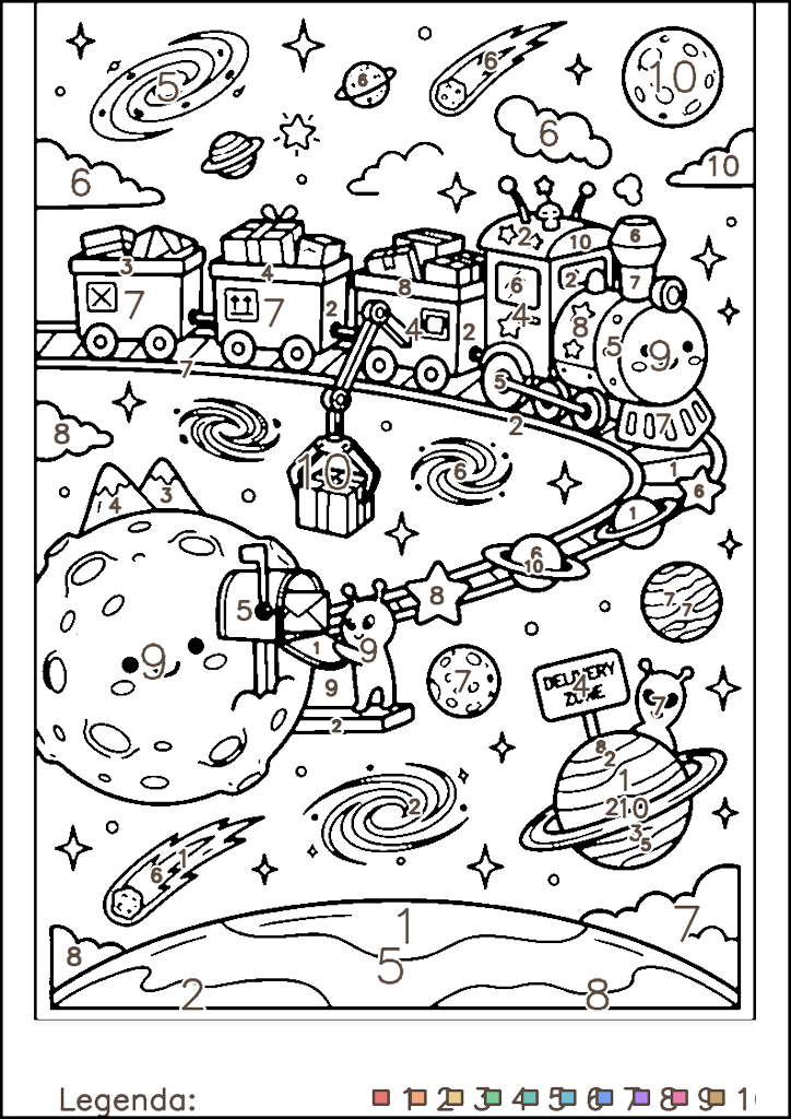 Coloring page Color by number #589