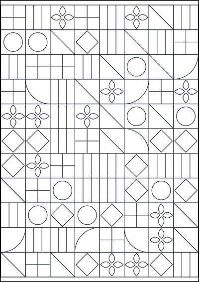Ausmalbild Geometrisches Muster zum Ausmalen #746