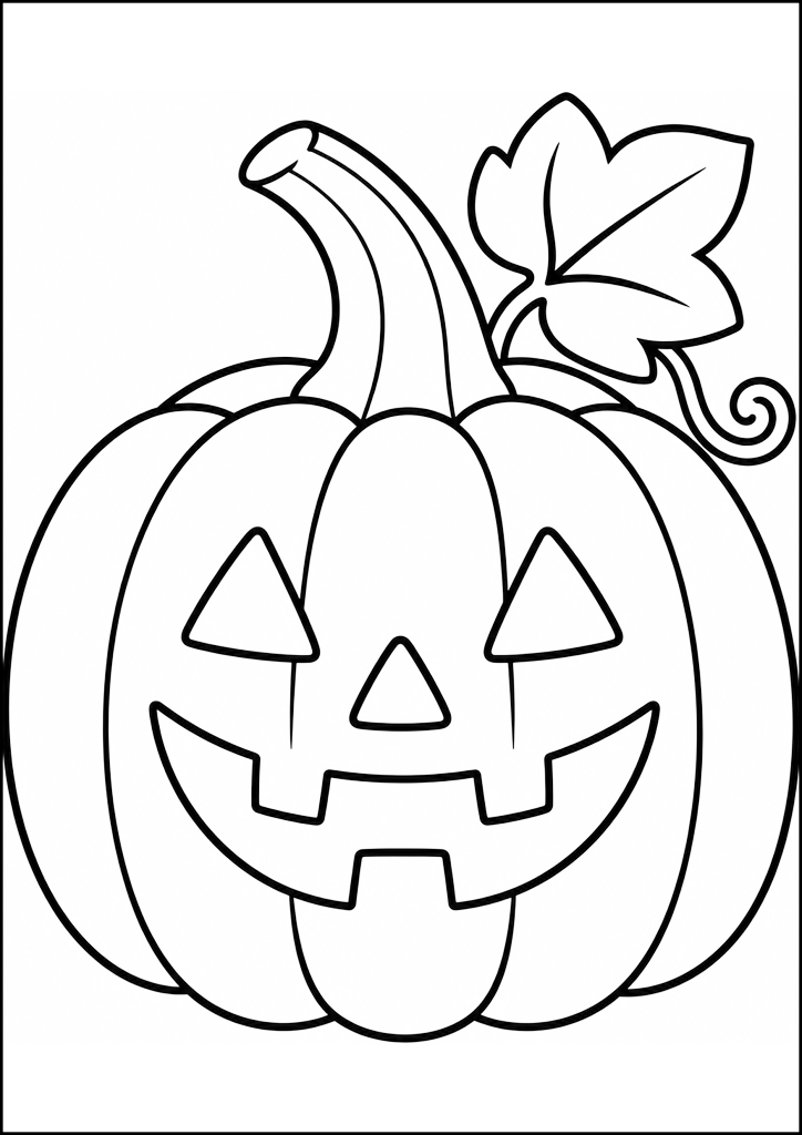 Coloriage Citrouille au sourire sculpté