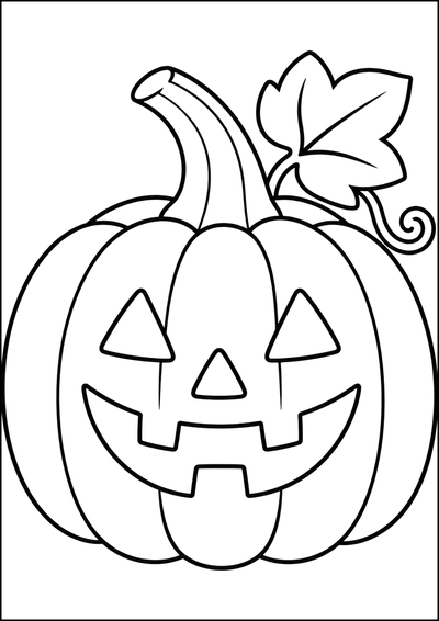 Coloriage Citrouille au sourire sculpté