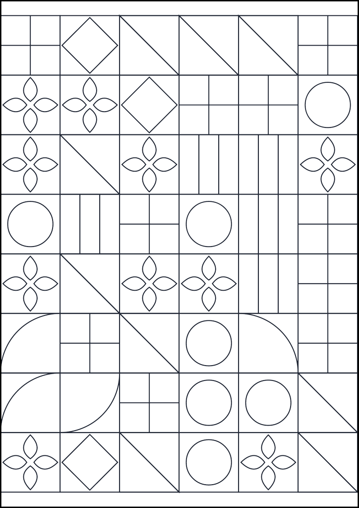 Ausmalbild Geometrisches Muster zum Ausmalen #690