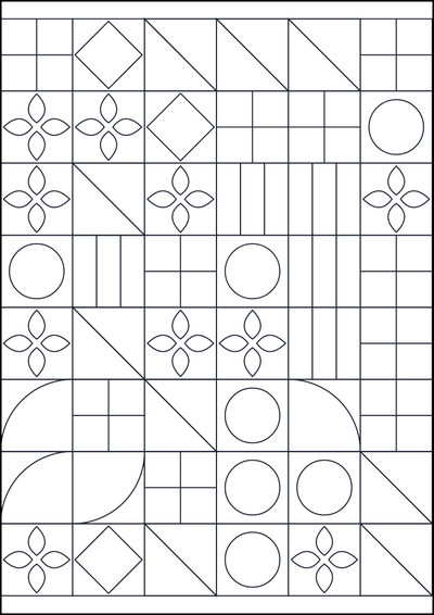 Ausmalbild Geometrisches Muster zum Ausmalen #690