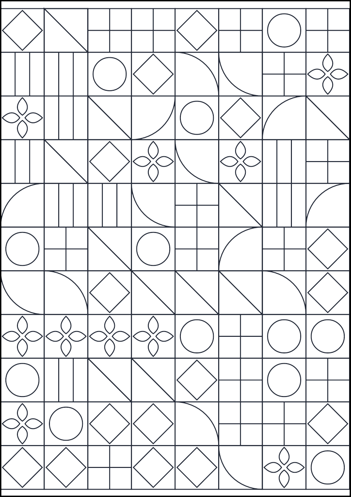 Ausmalbild Geometrisches Muster zum Ausmalen #621