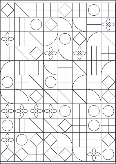 Ausmalbild Geometrisches Muster zum Ausmalen #621