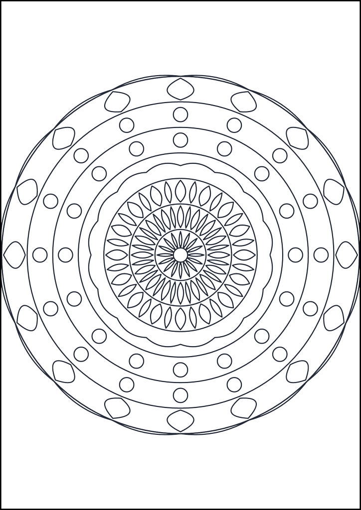 Coloring page Mandala da colorare #578