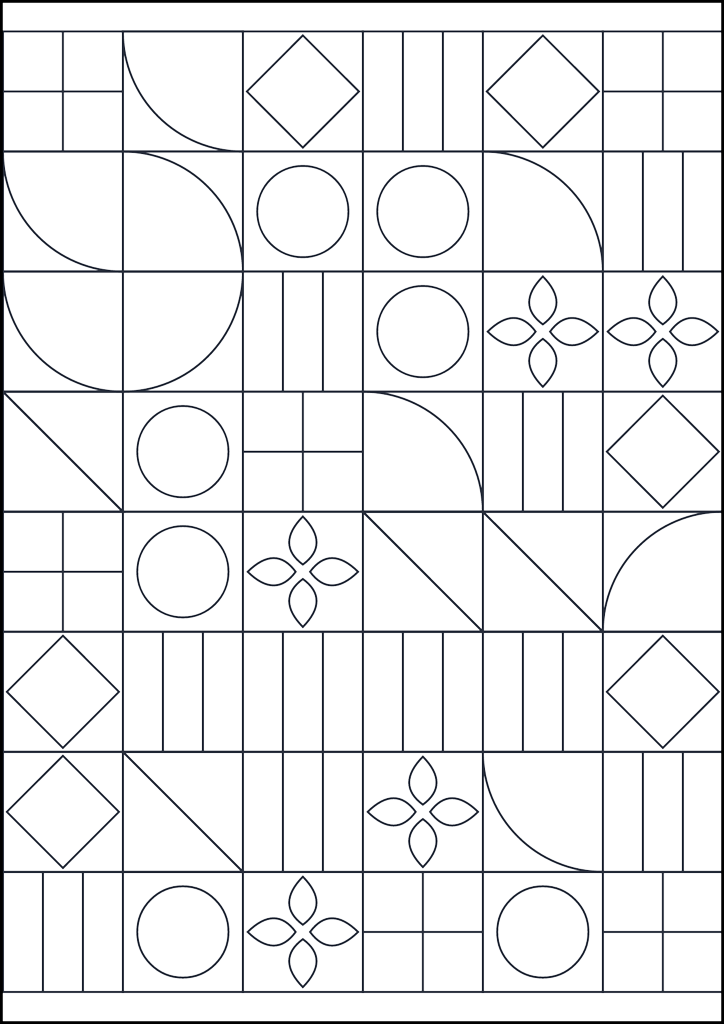 Ausmalbild Geometrisches Muster zum Ausmalen #923