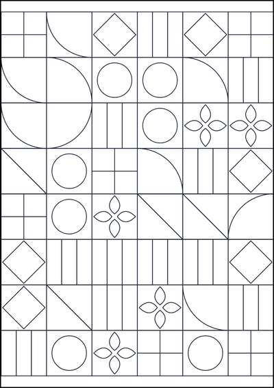 Ausmalbild Geometrisches Muster zum Ausmalen #923