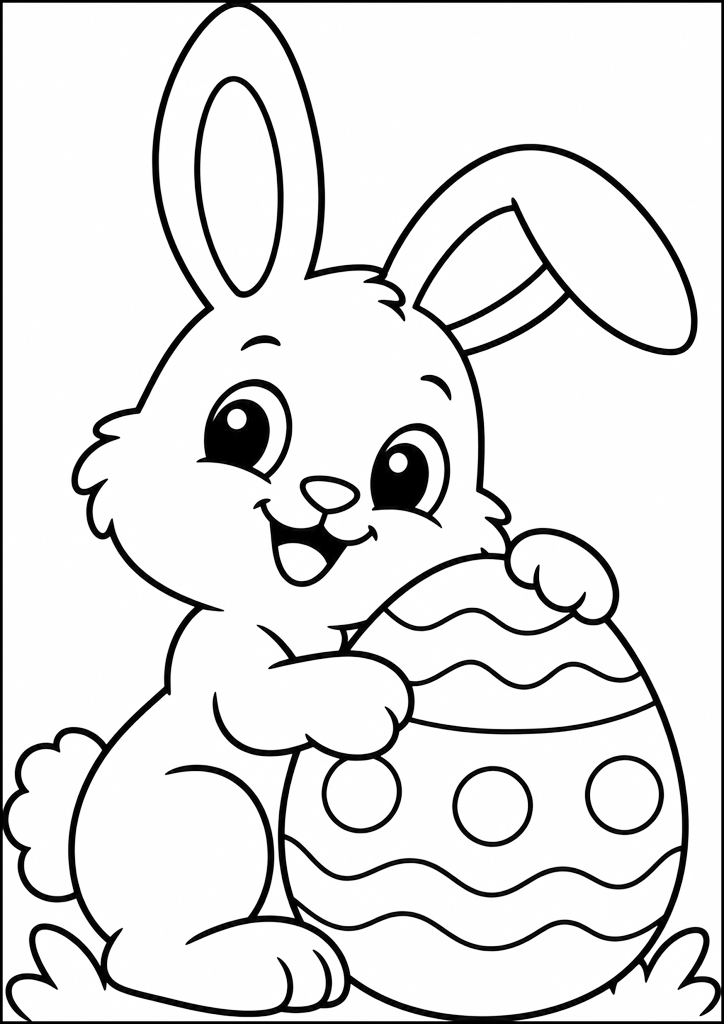 Ausmalbild Osterhase Mit Osterei