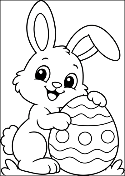 Ausmalbild Osterhase Mit Osterei