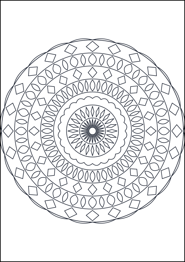 Ausmalbild Mandala zum Ausmalen #318