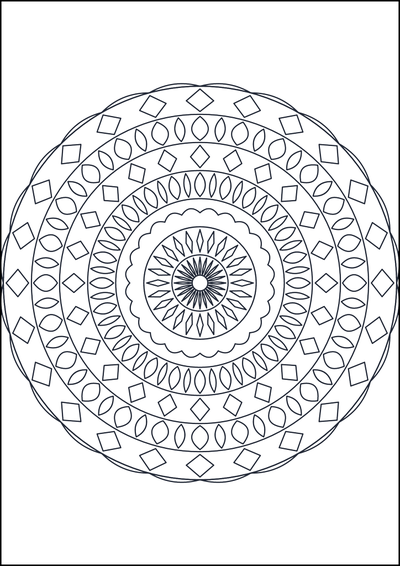 Ausmalbild Mandala zum Ausmalen #318