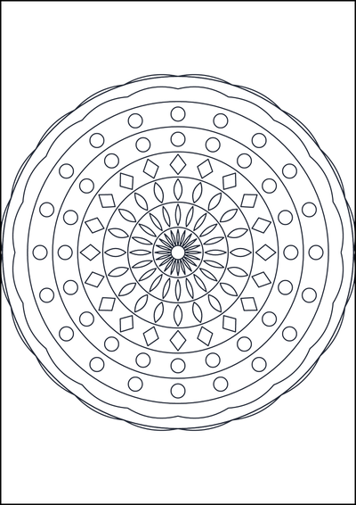Ausmalbild Mandala zum Ausmalen #803