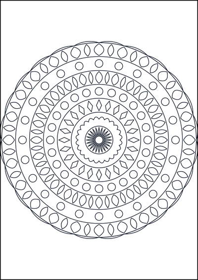 Kolorowanka Mandala do kolorowania #106