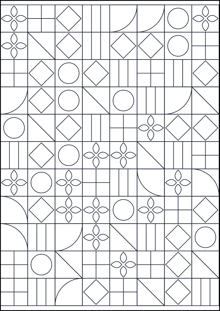 Ausmalbild Geometrisches Muster zum Ausmalen #333