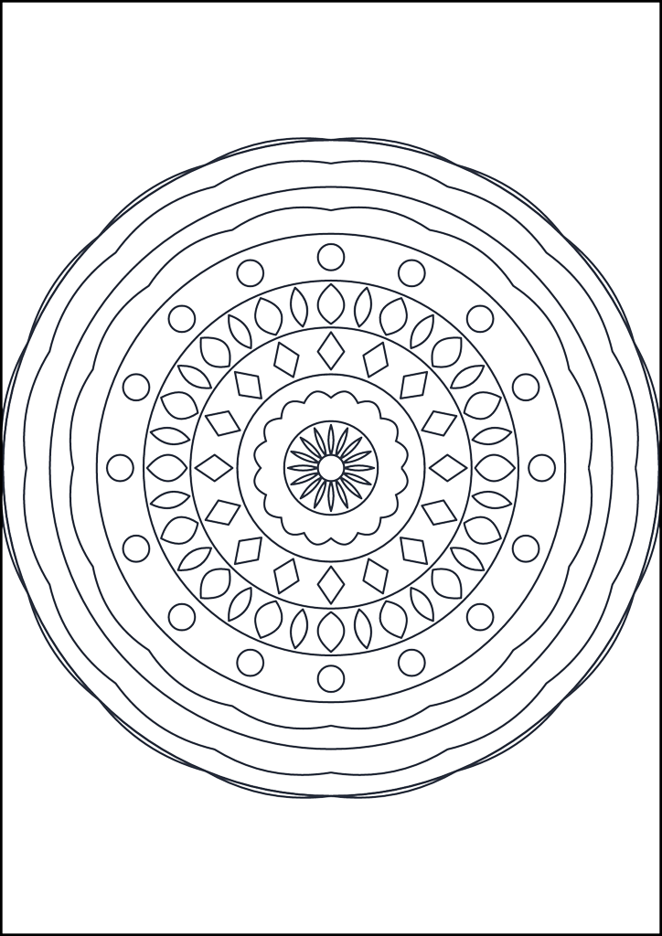 Ausmalbild Mandala zum Ausmalen #419
