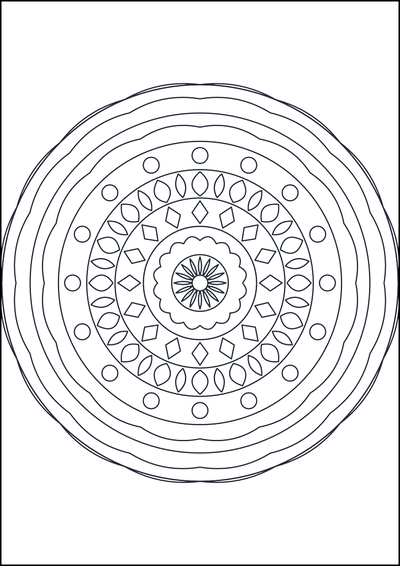 Ausmalbild Mandala zum Ausmalen #419